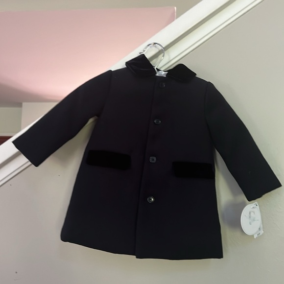 Edgehill Collection Baby Boy 12-24 Months Long Sleeve Button Front Dress Coat - Picture 3 of 11